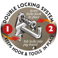 Triton - 1/4" Diam, 6" Long Single Angled End Pegboard Hook - 6-3/32" Projection, 30° Bend, 1/2" Bend Length, Steel - Eagle Tool & Supply