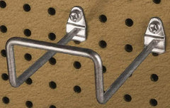 Triton - 2-3/4" ID, 1/4" Diam, 5" Long Double Closed End Loop Pegboard Hook - 5-5/8" Projection, 80° Bend, 2" Bend Length, Steel - Eagle Tool & Supply