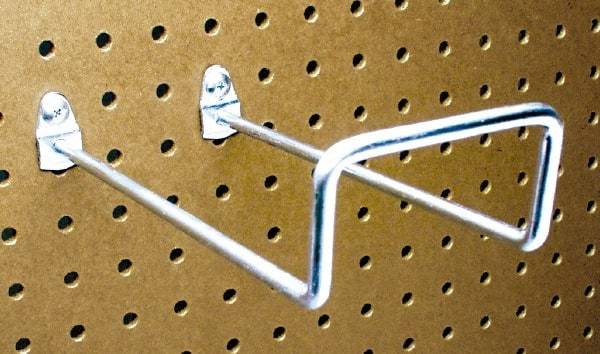 Triton - 2-3/4" ID, 1/4" Diam, 8" Long Double Closed End Loop Pegboard Hook - 8-5/8" Projection, 80° Bend, 2" Bend Length, Steel - Eagle Tool & Supply