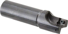 Cutting Tool Technologies - 7/8" Cut Diam, 0.28" Max Depth of Cut, 3/4" Shank Diam, 3" OAL, Indexable Square Shoulder Centercutting End Mill - SPEH 2.522 Inserts, Flatted Shank, 90° Lead Angle - Eagle Tool & Supply