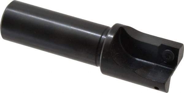 Cutting Tool Technologies - 1" Cut Diam, 0.34" Max Depth of Cut, 3/4" Shank Diam, 3-1/4" OAL, Indexable Square Shoulder Centercutting End Mill - SPEB 322, SPEH 322 Inserts, Flatted Shank, 90° Lead Angle - Eagle Tool & Supply