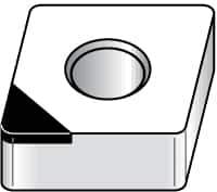 Kennametal - CNGA432 E Grade KD1405 Polycrystalline Diamond (PCD) Turning Insert - 80° Diamond, 1/2" Inscr Circle, 3/16" Thick, 1/32" Corner Radius - Eagle Tool & Supply