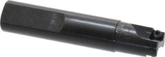 Cutting Tool Technologies - 5/8" Cut Diam, 0.22" Max Depth of Cut, 5/8" Shank Diam, 3.12" OAL, Indexable Square Shoulder End Mill - SPEH 222 Inserts, Weldon Shank, 90° Lead Angle - Eagle Tool & Supply