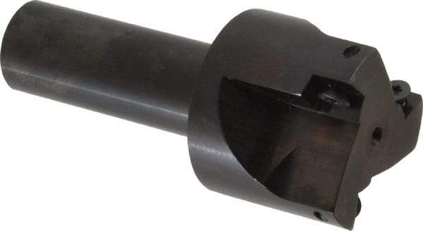 Cutting Tool Technologies - 1-1/2" Cut Diam, 0.34" Max Depth of Cut, 3/4" Shank Diam, 3.28" OAL, Indexable Square Shoulder End Mill - SPEH 332 Inserts, Weldon Shank, 90° Lead Angle - Eagle Tool & Supply