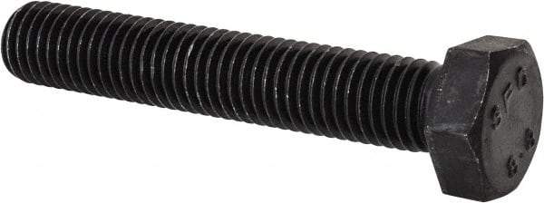 Value Collection - M12x1.75mm Metric Coarse, 70mm Length Under Head Hex Head Cap Screw - Fully Threaded, Grade 8.8 Steel, Uncoated, 19mm Hex - Eagle Tool & Supply