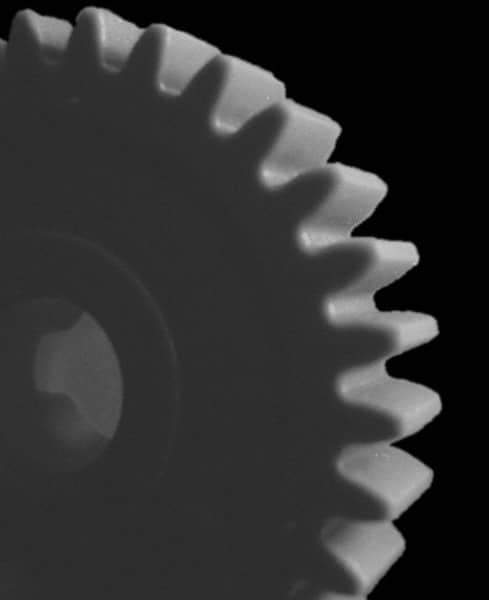 Made in USA - 32 Pitch, 1" Pitch Diam, 1-1/16" OD, 32 Tooth Spur Gear - 3/16" Face Width, 1/4" Bore Diam, 5/8" Hub Diam, 20° Pressure Angle, Acetal - Eagle Tool & Supply