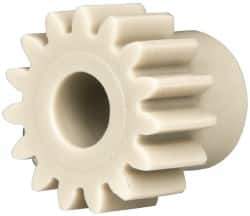 Made in USA - 20 Pitch, 3/4" Pitch Diam, 0.85" OD, 15 Tooth Spur Gear - 3/8" Face Width, 5/16" Bore Diam, 19/32" Hub Diam, 20° Pressure Angle, Acetal - Eagle Tool & Supply