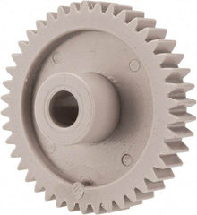 Made in USA - 20 Pitch, 2.1" Pitch Diam, 2.2" OD, 42 Tooth Spur Gear - 3/8" Face Width, 3/8" Bore Diam, 47/64" Hub Diam, 20° Pressure Angle, Acetal - Eagle Tool & Supply