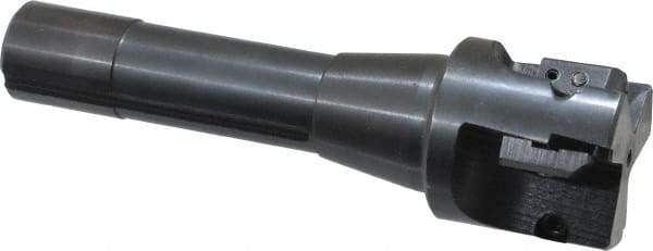 APT - 1-3/4" Cut Diam, 0.65" Max Depth of Cut, 5-7/8" OAL, Indexable Square Shoulder End Mill - TPC 32..., TPG 32., TPU 32. Inserts, R8 90° Lead Angle, Series Tri-Dex - Eagle Tool & Supply