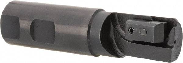 APT - 1" Cut Diam, 0.65" Max Depth of Cut, 1" Shank Diam, 3-7/8" OAL, Indexable Square Shoulder End Mill - TPC 32..., TPG 32., TPU 32. Inserts, Weldon Shank, 90° Lead Angle, Series Tri-Dex - Eagle Tool & Supply