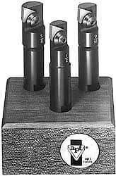 APT - 1/2 to 5/8" Cutting Diam, Straight Shank, Indexable Tridex End Mill Set - 3 and 5 Insert, EMM Carbide Toolholder, Series Miniature - Eagle Tool & Supply