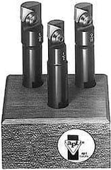 APT - 1/2 to 5/8" Cutting Diam, Straight Shank, Indexable Tridex End Mill Set - 3 and 5 Insert, EMM Carbide Toolholder, Series Miniature - Eagle Tool & Supply