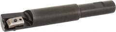 APT - 1" Cut Diam, 0.65" Max Depth of Cut, 3/4" Shank Diam, 6-1/4" OAL, Indexable Square Shoulder End Mill - TPC 32..., TPG 32., TPU 32. Inserts, Weldon Shank, 90° Lead Angle, Series Tri-Dex - Eagle Tool & Supply