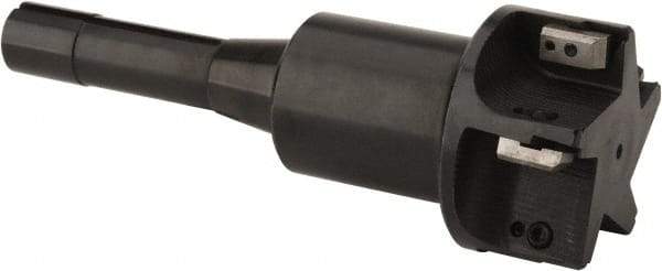APT - 3" Cut Diam, 0.65" Max Depth of Cut, 8-1/4" OAL, Indexable Square Shoulder End Mill - TPC 32..., TPG 32., TPU 32. Inserts, R8 90° Lead Angle, Series Tri-Dex - Eagle Tool & Supply