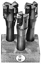 APT - 3/4 to 1-1/4" Cutting Diam, 3/4" Shank Diam, Indexable End Mill Coolant Set - EMC Carbide Toolholder, Through Coolant, Series Tri-Dex - Eagle Tool & Supply