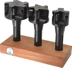 APT - 2 to 3" Cutting Diam, R8 Shank, Indexable Tridex End Mill Set - EM Carbide Toolholder, Series Tri-Dex - Eagle Tool & Supply