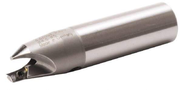 Kennametal - 15.5 to 16mm Diam, Straight Shank, 32mm Body Shank Diam, 45° Combo Chamfer and Countersink Drill - 16mm Drill Shank Diam, 3.41220R901 Insert, 125mm OAL - Eagle Tool & Supply