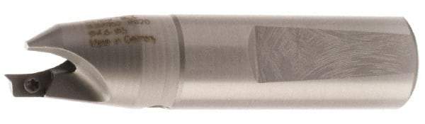 Kennametal - 7.3 to 8mm Diam, Whistle Notch Shank, 20mm Body Shank Diam, 45° Combo Chamfer and Countersink Drill - 8mm Drill Shank Diam, 3.41020R901 Insert, 95mm OAL - Eagle Tool & Supply