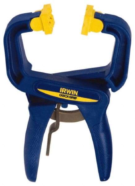 Irwin - 1-1/2" Jaw Opening Capacity, 1-1/2" Throat Depth, Spring Clamp - 60 Lb Clamping Pressure, 4" OAL - Eagle Tool & Supply