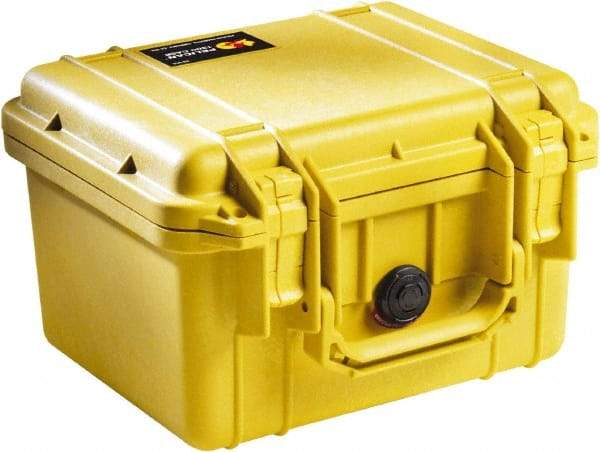 Pelican Products, Inc. - 9-11/16" Wide x 6-7/8" High, Clamshell Hard Case - Yellow, Polyethylene - Eagle Tool & Supply