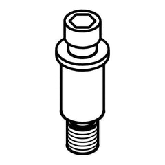 Kennametal - 2mm Hex Socket, M5x0.8 Thread, Lock Pin for Indexable Turning Tools - Compatible with CKM34 Clamps - Eagle Tool & Supply