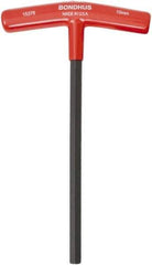 Bondhus - 10mm Hex, T-Handle Cushion Grip, Hex Key - 9" OAL, Protanium High Torque Steel, Metric System of Measurement - Eagle Tool & Supply