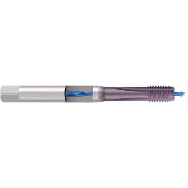 Emuge - 3/8-16 UNC 3-Flute TiCN Finish Cobalt Straight Flute Machine Tap - Eagle Tool & Supply