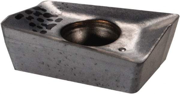 Iscar - APCT100304 HM Grade IC328 Carbide Milling Insert - TiCN Finish, 0.138" Thick, 0.45mm Corner Radius - Eagle Tool & Supply