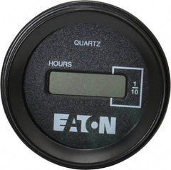 Durant - Supertwist LCD Display Hour Meter - 58.4mm High, 48DC-150DC Voltage, Solid State Hourmeter Round - Eagle Tool & Supply