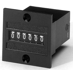 Durant - 6 Digit Wheel Display Counter - 1 Inch High, 24VDC Voltage, Miniature Electric Counters - Eagle Tool & Supply