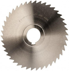 Value Collection - 6" Blade Diam x 1/8" Blade Thickness, 1-1/4" Hole, 42 Teeth, High Speed Steel Side Chip Saw - Straight Tooth, Arbor Connection, Uncoated - Eagle Tool & Supply