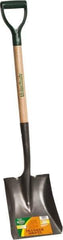 UnionTools - 11-1/2" High x 8-5/8" Wide Square Steel Shovel - 28" Long Wood D-Grip Handle, Front Turned - Eagle Tool & Supply