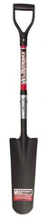 Razor-Back - 16" High x 6" Wide Tapered Steel Spade - 30" Long Fiberglass D-Grip Handle, Front Turned - Eagle Tool & Supply