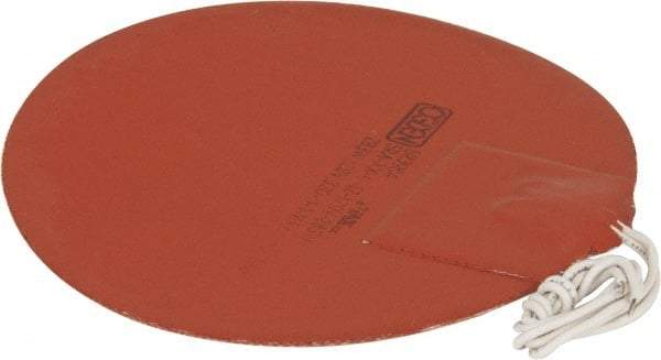 Made in USA - Round, Silicon Rubber, Standard Heat Blanket - 120 Volt, Adhesive Back, Use with Metal Containers - Eagle Tool & Supply