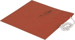 Made in USA - 6" Long x 6" Wide, Square, Silicon Rubber, Standard Heat Blanket - 120 Volt, Plain Back, Use with Metal Containers - Eagle Tool & Supply