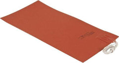 Value Collection - 12" Long x 6" Wide, Rectangular, Silicon Rubber, Standard Heat Blanket - 120 Volt, Plain Back, Use with Metal Containers - Eagle Tool & Supply