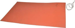 Value Collection - 18" Long x 12" Wide, Rectangular, Silicon Rubber, Standard Heat Blanket - 120 Volt, Adhesive Back, Use with Metal Containers - Eagle Tool & Supply