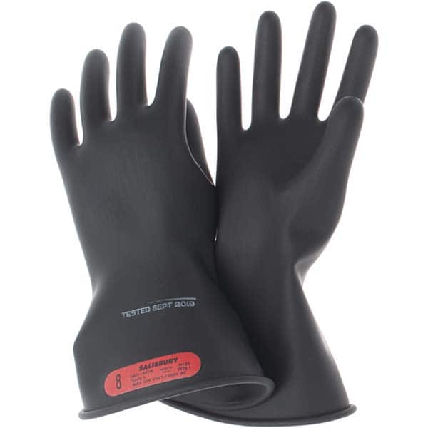 Salisbury by Honeywell - Class 0, Size M (8), 11" Long, Rubber Lineman's Glove - Eagle Tool & Supply