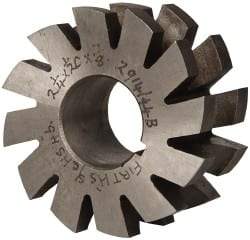 Value Collection - 1/4" Radius, 1/2" Circle Diam, 2-1/4" Cutter Diam, 1/2" Cutting Width, Arbor Connection, Concave Radius Cutter - High Speed Steel, Oxide Finish, Form Relieved, 10 Teeth - Eagle Tool & Supply