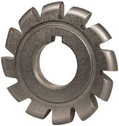 Value Collection - 11/64" Radius, 2-3/4" Diam, 12 Teeth, Arbor Connection, High Speed Steel Convex Radius Cutter - Form Relieved Relief, Bright Finish - Eagle Tool & Supply