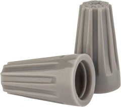 Ideal - 2, 22 to 2, 16 AWG, 300 Volt, Flame Retardant, Standard Twist on Wire Connector - Gray, 221°F - Eagle Tool & Supply