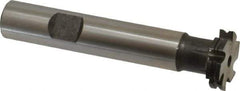 Made in USA - 1/32" Radius, 1/16" Circle Diam, 3/4" Diam x 0.165" Wide Cut, High Speed Steel Concave Radius Cutter - 3" OAL, 1/2" Shank Diam, Shank Connection, Uncoated, Form Relieved, 6 Teeth, Weldon Flat - Eagle Tool & Supply