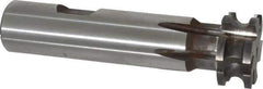 Made in USA - 1/8" Radius, 1/4" Circle Diam, 1" Cutter Diam, 0.447" Cutting Width, Shank Connection, Concave Radius Cutter - 3/4" Shank Diam, 3-1/2" OAL, High Speed Steel, Uncoated, Form Relieved, 6 Teeth, Weldon Flat - Eagle Tool & Supply