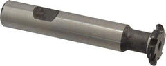 Made in USA - 1/16" Radius, 1/8" Circle Diam, 3/4" Cutter Diam, Shank Connection, Convex Radius Cutter - 1/2" Shank Diam, 3" OAL, High Speed Steel, Uncoated, Form Relieved, 6 Teeth, Weldon Flat - Eagle Tool & Supply