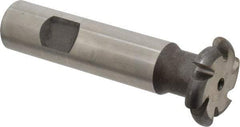 Made in USA - 1/8" Radius, 1/4" Circle Diam, 1-1/4" Cutter Diam, Shank Connection, Convex Radius Cutter - 3/4" Shank Diam, 3-1/2" OAL, High Speed Steel, Uncoated, Form Relieved, 6 Teeth, Weldon Flat - Eagle Tool & Supply