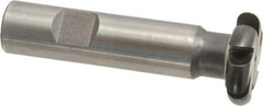 Made in USA - 5/32" Radius, 5/16" Circle Diam, 1-5/16" Cutter Diam, Shank Connection, Convex Radius Cutter - 3/4" Shank Diam, 3-1/2" OAL, High Speed Steel, Uncoated, Form Relieved, 6 Teeth, Weldon Flat - Eagle Tool & Supply