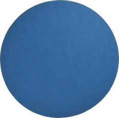 Norton - 10" Diam, 60 Grit Zirconia Alumina Adhesive PSA Disc - Coarse Grade, Blue, Y Weighted Backing, Flexible - Eagle Tool & Supply