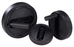 KIPP - 3.9" Diam, Thermoplastic Handwheel with Handle - 1.1" Hub Diam - Eagle Tool & Supply