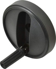 KIPP - 3.9" Diam, Thermoplastic Handwheel with Handle - 1.1" Hub Diam - Eagle Tool & Supply