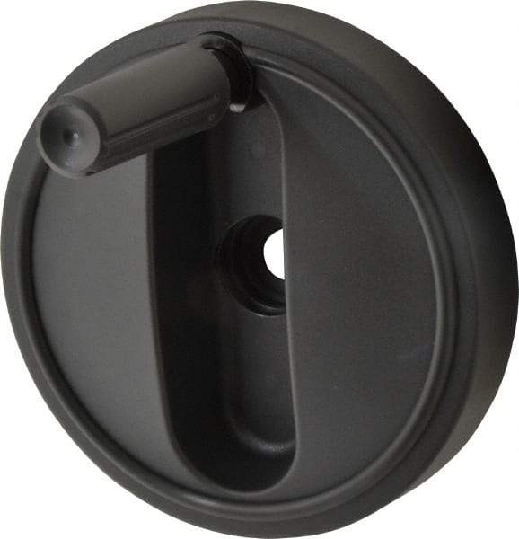KIPP - 6.3" Diam, Thermoplastic Handwheel with Handle - 1.8" Hub Diam - Eagle Tool & Supply